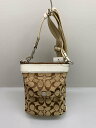 【中古】COACH◆ショルダーバッグ/キャンバス/BEG/7082【バッグ】(4)