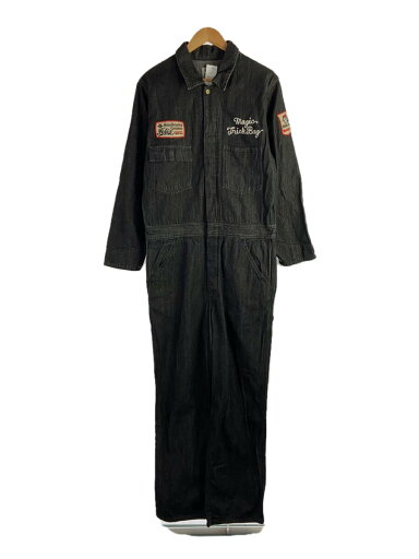 【中古】HOUSTON◆オールインワン/M/コットン/GRY/無地【メンズウェア】 【中古】HOUSTON◆オールインワン/M/コットン/GRY/無地【メンズウェア】