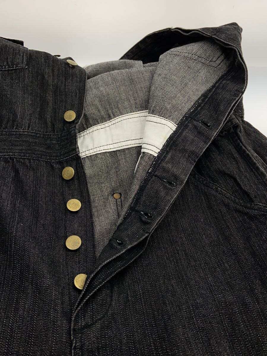 【中古】HOUSTON◆オールインワン/M/コットン/GRY/無地【メンズウェア】