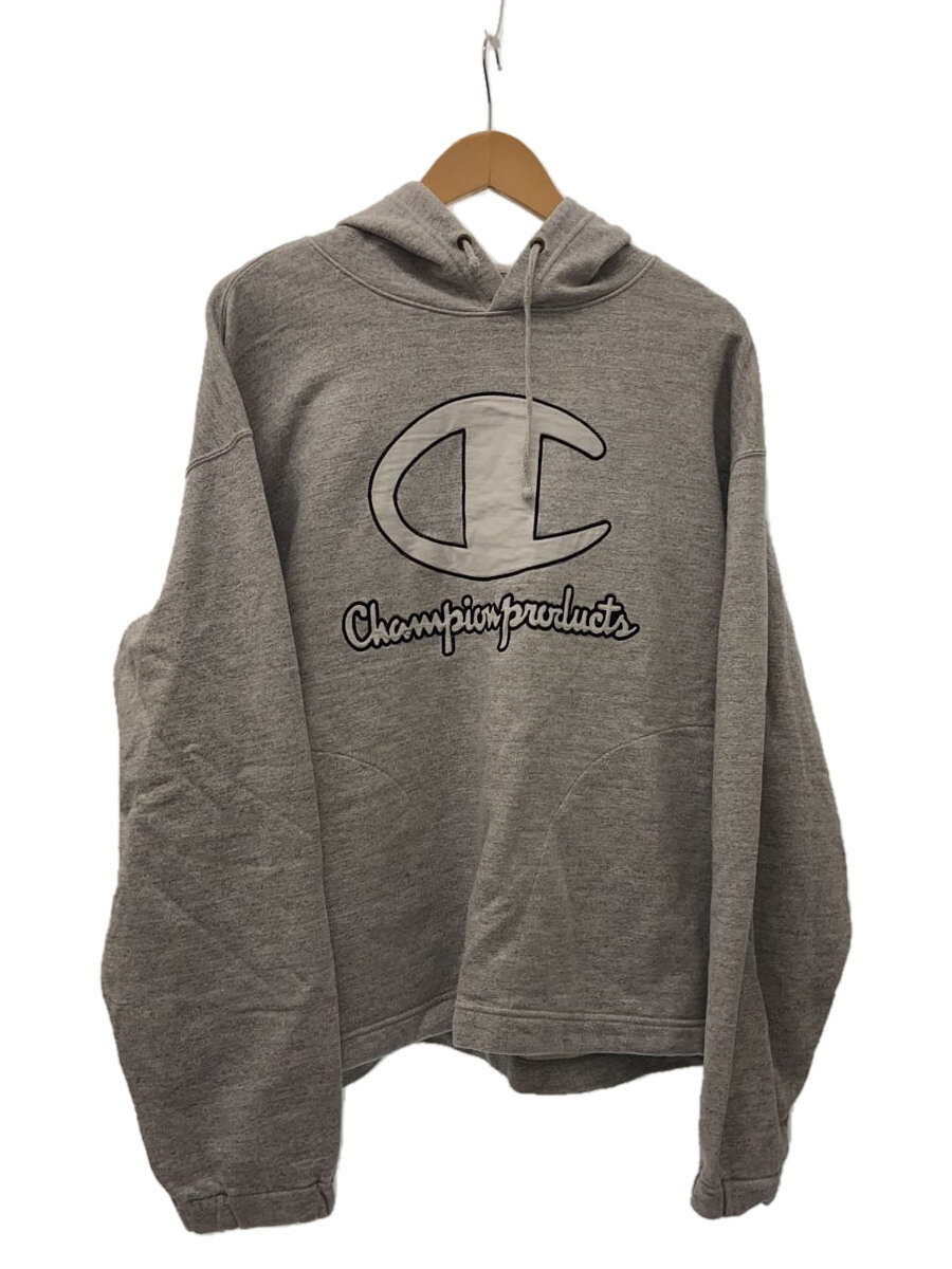 【中古】Champion◆80S/パーカー/XO/コットン/GRY【メンズウェア】