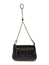 【中古】LOUIS VUITTON◆ミニ・ポシェット・アクセソワール_モノグラム・ミニ・ラン_BLK/キャンバス/BLK【バッグ】(4)