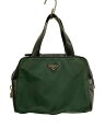 【中古】PRADA◆トートバッグ/ナイロン/GRN【バッグ】