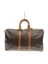 【中古】LOUIS VUITTON◆キーポル45_モノグラム・キャンバス_BRW/M41428/リベット錆有/持ち手キズ変色有【バッグ】