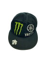 【中古】YAMAHA◆レーシングキャップ/FREE/コットン/BLK/メンズ/デサント/モンスターロゴ【服飾雑貨他】