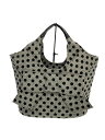 【中古】kate spade new york◆リボンモチーフ/トートバッグ/GRY/BLK/総柄/ドット柄/玉虫柄【バッグ】