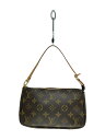 【中古】LOUIS VUITTON◆1)ポシェット・アクセソワール_モノグラム・キャンバス_BRW/PVC/BRW【バッグ】