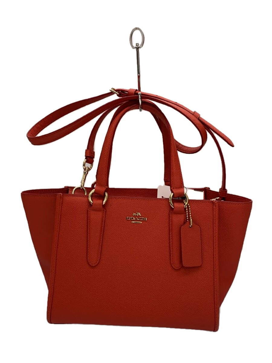 【中古】COACH◆ショルダーバッグ/レザー/ORN/無地【バッグ】