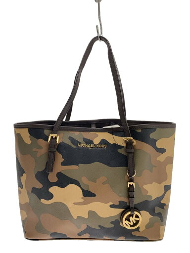 【中古】MICHAEL KORS◆トートバッグ/PVC/KHK/カモフラ/30F4GTVT1R【バッグ】 【中古】MICHAEL KORS◆トートバッグ/PVC/KHK/カモフラ/30F4GTVT1R【バッグ】