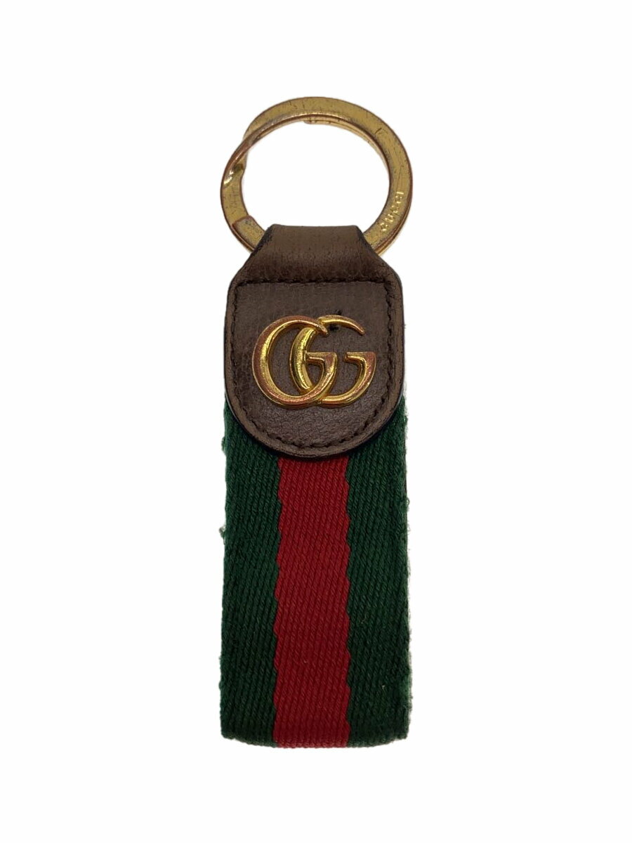【中古】GUCCI◆シェリーライン/キーホルダー/メンズ/キーリング/GGマーモント【服飾雑貨他】