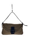 【中古】FENDI◆ハンドバッグ/ズッキーノハンド8BR002/角スレ/バックル傷有【バッグ】