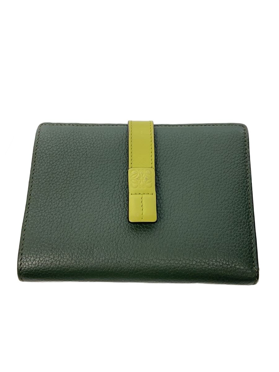 Rakuten - 【中古】LOEWE◆2つ折り財布/レザー/ロエベ/グリーン/緑/GRN/レディース/ミディアムバーティカルウォレット【服飾雑貨他】
