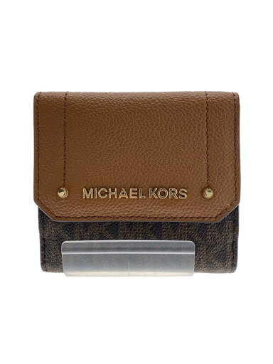 【中古】MICHAEL KORS◆3つ折り財布/レザー/BRW/総柄/レディース/35H8GYEF28/モノグラム【服飾雑貨他】 【中古】MICHAEL KORS◆3つ折り財布/レザー/BRW/総柄/レディース/35H8GYEF28/モノグラム【服飾雑貨他】