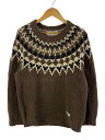 【中古】WACKO MARIA◆16AW/NORDIC SWEATER/ノルディック柄セーター/M/ウール/BRW/16FW-WMK-KN12【メンズウェア】