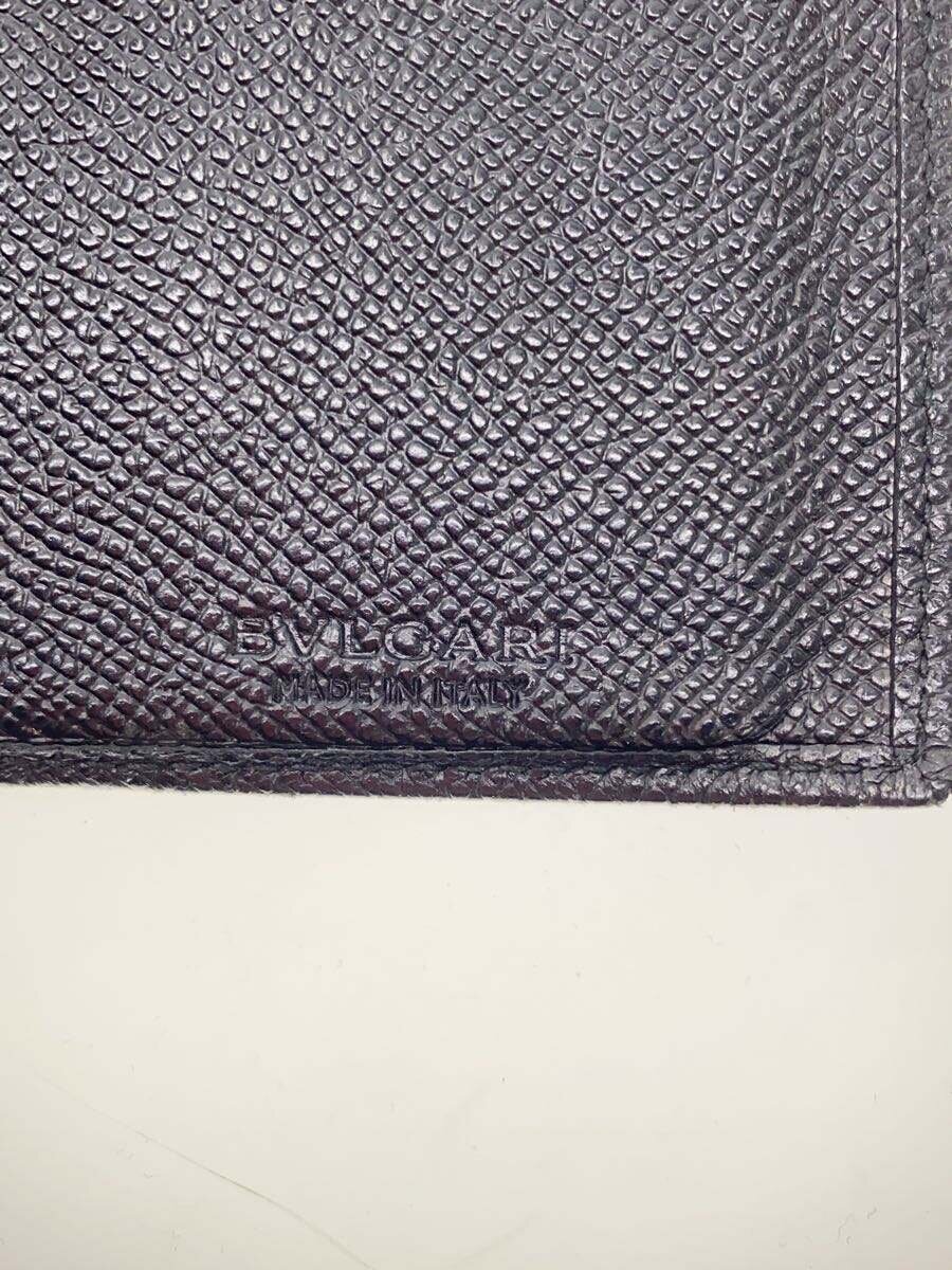 【中古】BVLGARI◆長財布/レザー/BLK/無地/レディース【服飾雑貨他】
