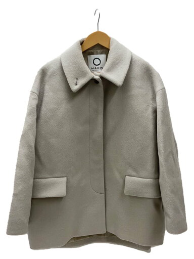 【中古】MARW UNITED ARROWS◆コート/38/ウール/CRM/9125-604-0039【レディースウェア】 【中古】MARW UNITED ARROWS◆コート/38/ウール/CRM/9125-604-0039【レディースウェア】