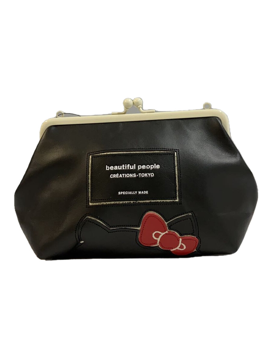 【中古】beautiful people◆ポーチ/--/BLK//【バッグ】