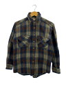 【中古】Woolrich◆推定90s/USA製/ネルシャツ/M/ウール/BRW/チェック【メンズウェア】