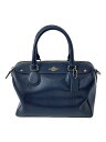 【中古】COACH◆ボストンバッグ/レザー/NVY/無地【バッグ】
