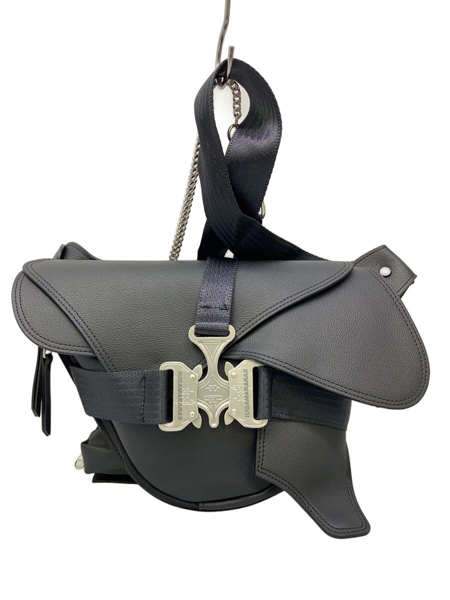 【中古】IUGAMAKARAS◆ショルダーバッグ/IUGAMAKARAS イウガマラス/BLK【バッグ】(4.0)