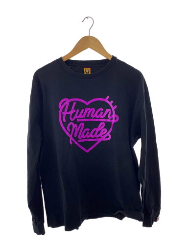 【中古】HUMAN MADE◆長袖Tシャツ/XL/コットン/BLK【メンズウェア】 【中古】HUMAN MADE◆長袖Tシャツ/XL/コットン/BLK【メンズウェア】