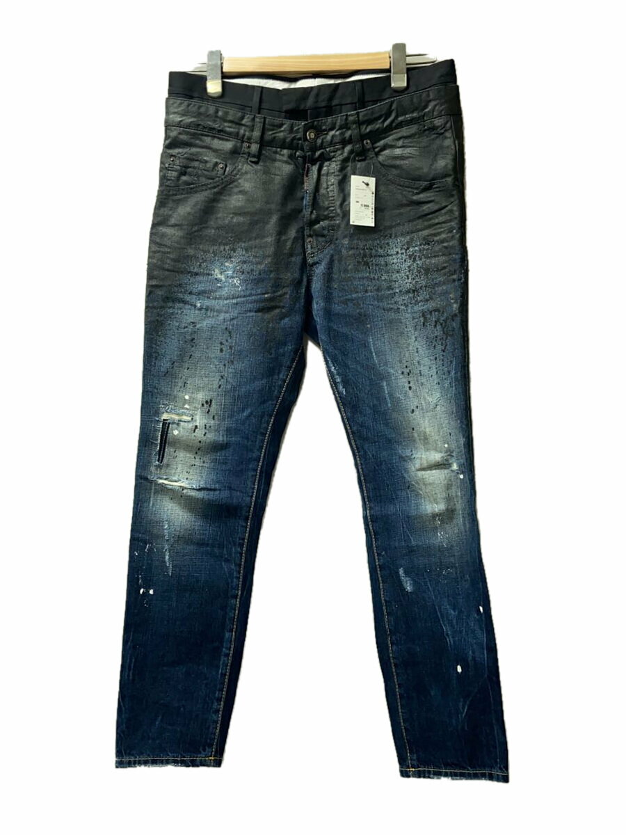 【中古】DSQUARED2◆16SS/ペンキ/グラデーション加工/ボトム/46/コットン/IDG/S74FZ0015【メンズウェア】
