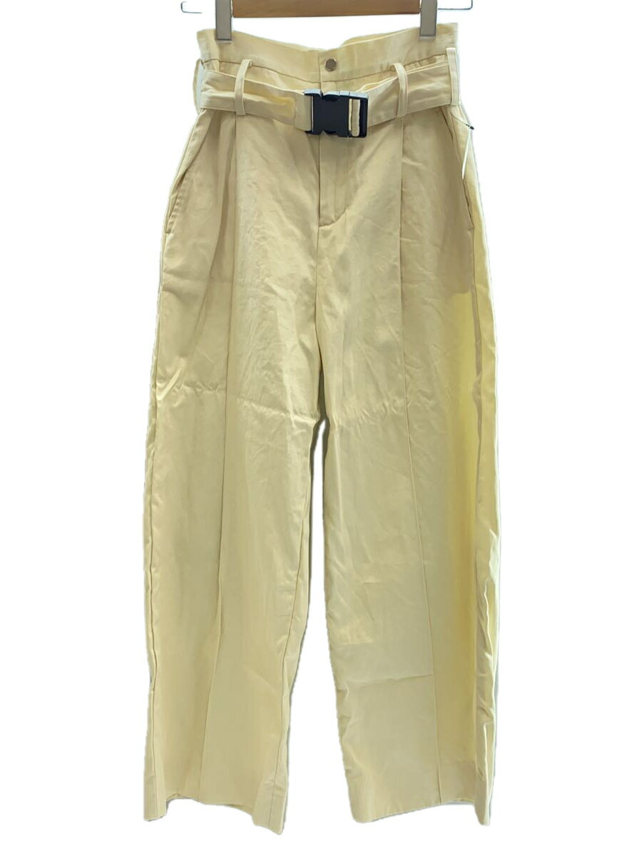 【中古】kayle/HIGH COUNT GABARDINE BELT DESIGN PANTS/WHT/K-808【レディースウェア】