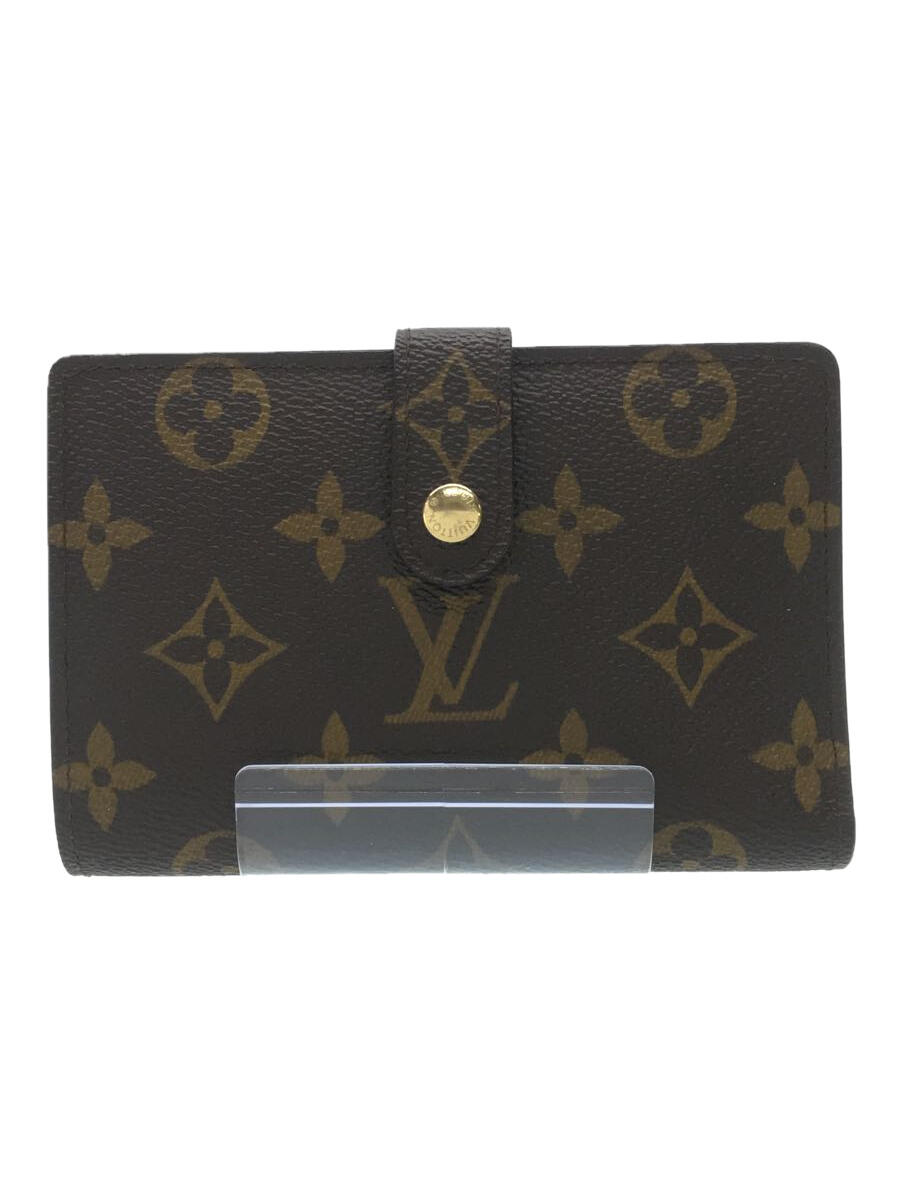 【中古】LOUIS VUITTON◆ポルト・モネ・ビエヴィエノワ_モノグラム_ブラウン/PVC/ブラウン/レディース【服飾雑貨他】
