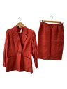 【中古】YVES SAINT LAURENT◆セットアップ/36/リネン/RED//【レディースウェア】