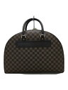 【中古】LOUIS VUITTON◆ノリータ24アワーズ_ダミエ・エベヌ_BRW/PVC/BRW【バッグ】