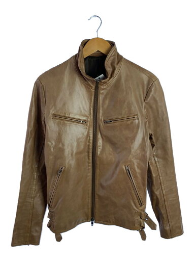 【中古】Haruf◆シングルライダースジャケット/M/馬革/BRW【メンズウェア】