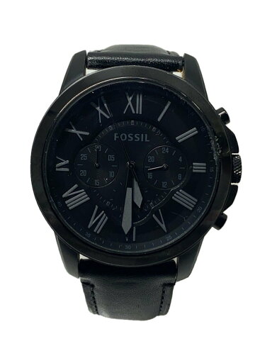 【中古】FOSSIL◆クォーツ腕時計/アナログ/レザー/BLK/BLK/SS/FS5132【服飾雑貨他】 【中古】FOSSIL◆クォーツ腕時計/アナログ/レザー/BLK/BLK/SS/FS5132【服飾雑貨他】