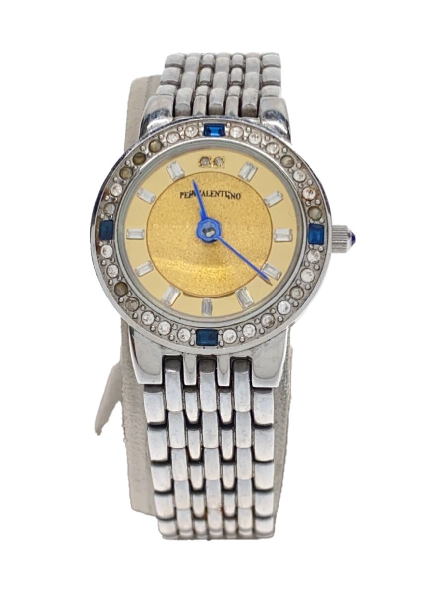 FRANCK MULLER - 【中古】PER VALENTINO◆クォーツ腕時計/アナログ/GLD/SLV【服飾雑貨他】