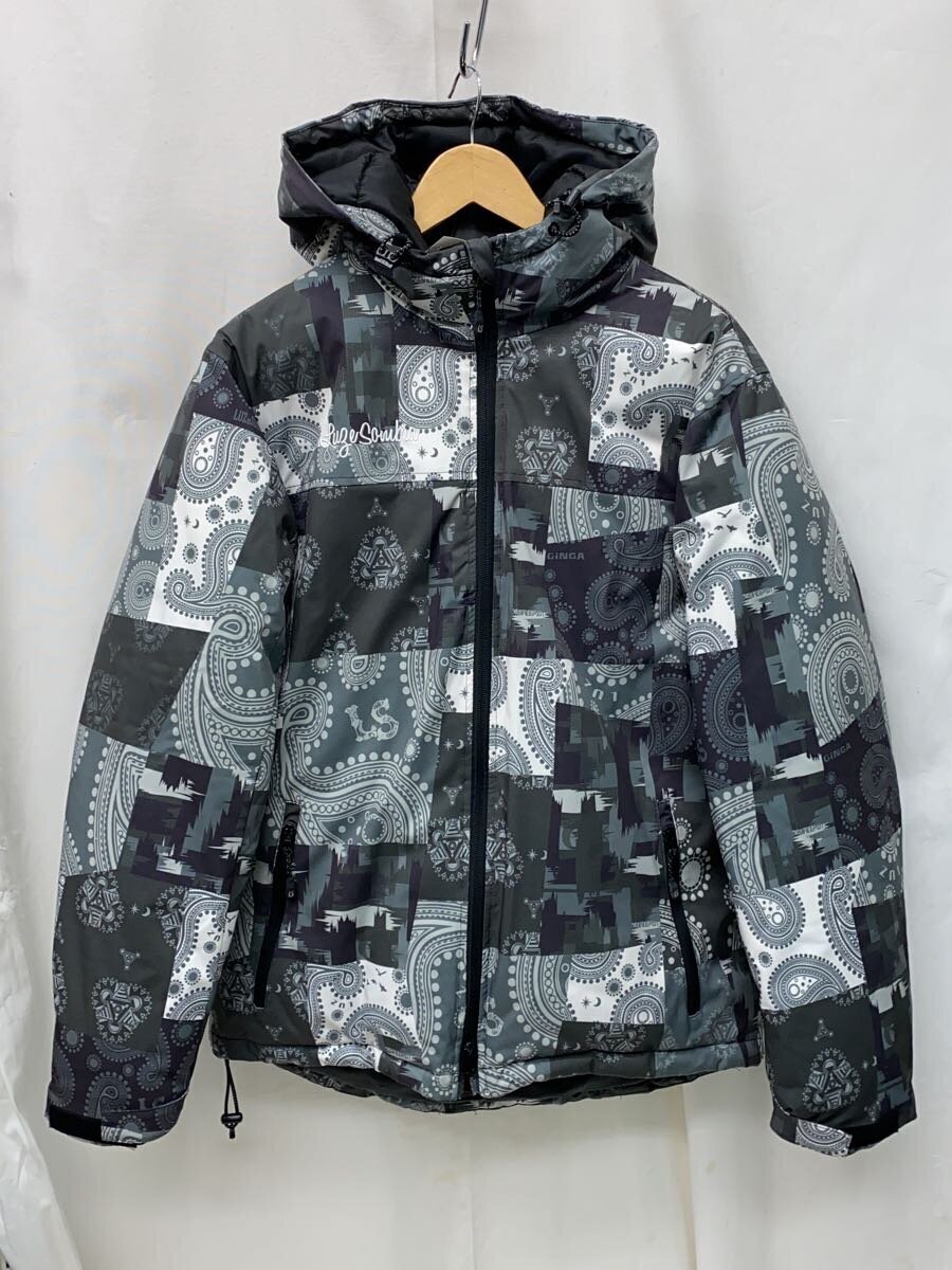 【中古】LUZeSOMBRA◆PIECE ONE THERMO JKTウィンターウェアースノーボードジャケット/GRY/総柄【スポーツ】