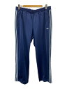 【中古】adidas◆BECKENBAUER TRACKPANT/ボトム/XXL/ポリエステル/NVY/ストライプ/IK9153【メンズウェア】