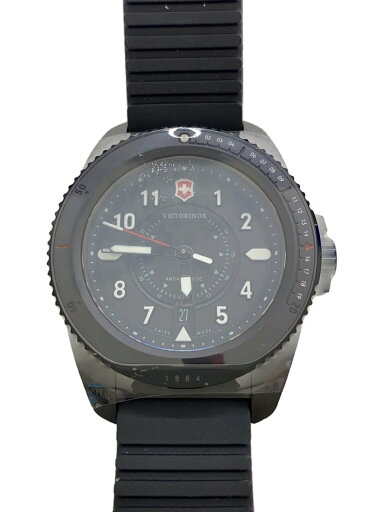 【中古】VICTORINOX◆クォーツ腕時計/アナログ/ラバー/BLK/BLK/241982【服飾雑貨他】 【中古】VICTORINOX◆クォーツ腕時計/アナログ/ラバー/BLK/BLK/241982【服飾雑貨他】
