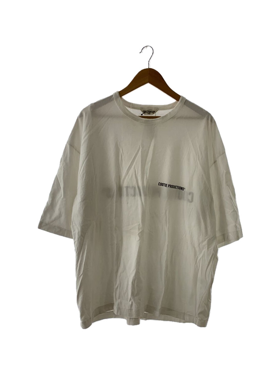 【中古】COOTIE◆クルーネック/背面ロゴ/Tシャツ/L/コットン/WHT【メンズウェア】