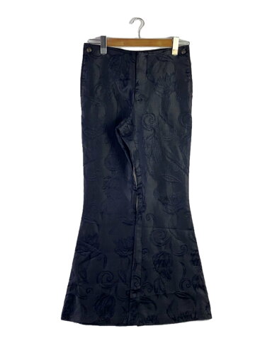 【中古】Jean Paul GAULTIER HOMME◆90S/ブーツカットパンツ/48/ウール/BLK/総柄【メンズウェア】 【中古】Jean Paul GAULTIER HOMME◆90S/ブーツカットパンツ/48/ウール/BLK/総柄【メンズウェア】