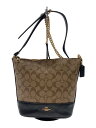 【中古】COACH◆ショルダーバッグ/レザー/BRW/モノグラム/F76669【バッグ】