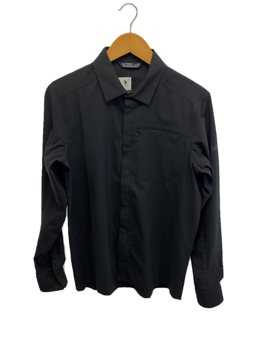 【中古】ARC’TERYX◆SKYLINE LS SHIRT/長袖シャツ/S/ポリエステル/ブラック/無地/X000007410【メンズウェア】