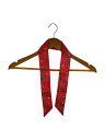 【中古】HERMES◆スカーフ/シルク/RED/総柄/レディース/ツイリー【服飾雑貨他】(4)