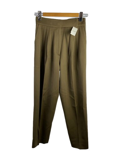 【中古】BURBERRY◆Taupe Wool Twill Pleat Detail Tailored Trousers/4/ウール/BEG【レディースウェア】 【中古】BURBERRY◆Taupe Wool Twill Pleat Detail Tailored Trousers/4/ウール/BEG【レディースウェア】