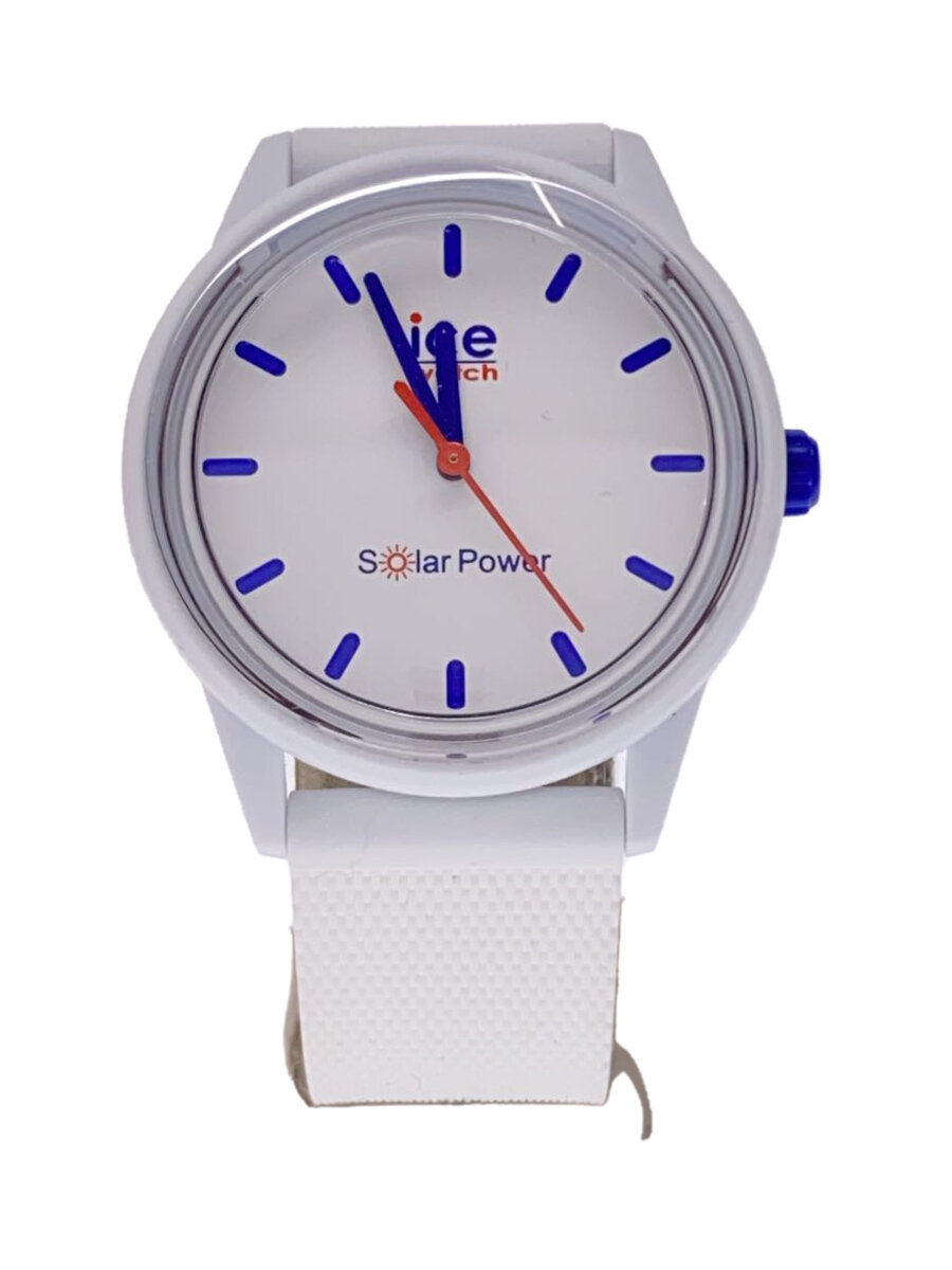 ice watch◆クォーツ腕時計/アナログ/ラバー/WHT/WHT/018482//