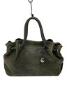 【中古】FURLA◆トートバッグ/ハンドバッグ/型押し/ストラップ/レザー/グレー【バッグ】
