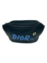 【中古】Dior HOMME◆19SS/BEE/KAWS/ウエストバッグ/ポリエステル/BLK/27-EO-0119【バッグ】