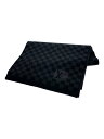 【中古】LOUIS VUITTON◆マフラー/ウール/BLK/チェック/メンズ【服飾雑貨他】