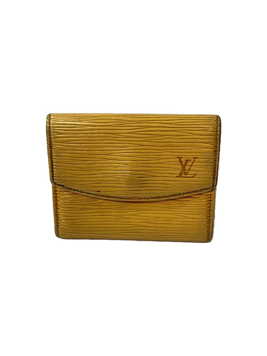 【中古】LOUIS VUITTON◆ポルト・モネ・サーンプル_エピ_ORN/レザー/ORN/メンズ【服飾雑貨他】