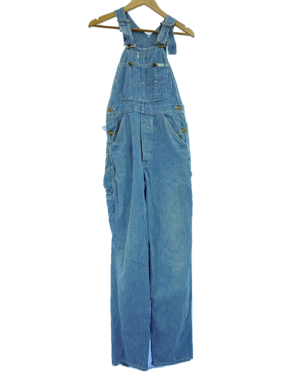 【中古】Lee◆80s/ヒッコリーストライプ/UNION MADE IN USA /オーバーオール/IDG/ストライプ【メンズウェア】