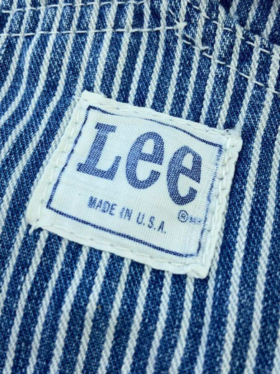 【中古】Lee◆80s/ヒッコリーストライプ/UNION MADE IN USA /オーバーオール/IDG/ストライプ【メンズウェア】