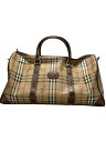 【中古】BURBERRYS◆ボストンバッグ/レザー/BRW/チェック【バッグ】(4)