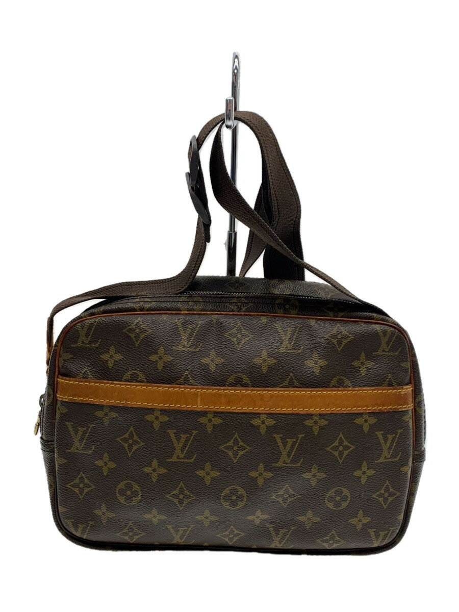 【中古】LOUIS VUITTON◆リポーターPM_モノグラム・キャンバス_BRW/PVC/BRW【バッグ】